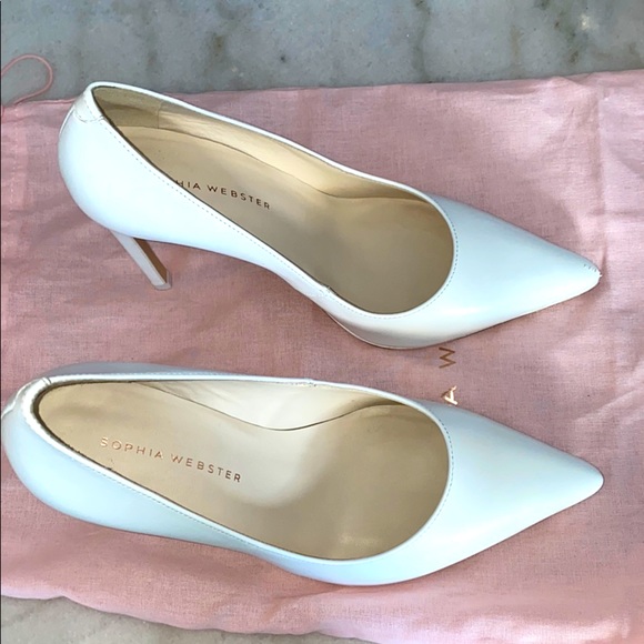 Sophia Webster Shoes - Sophia Webster White Leather Pumps